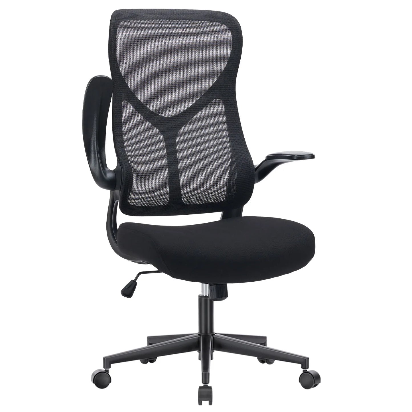 JHK Mesh Lumbar Support Office Desk Computer Chair Ergonomic High Back Swivel Rolling Gaming Chairs With Wheels And Flip-up Arms