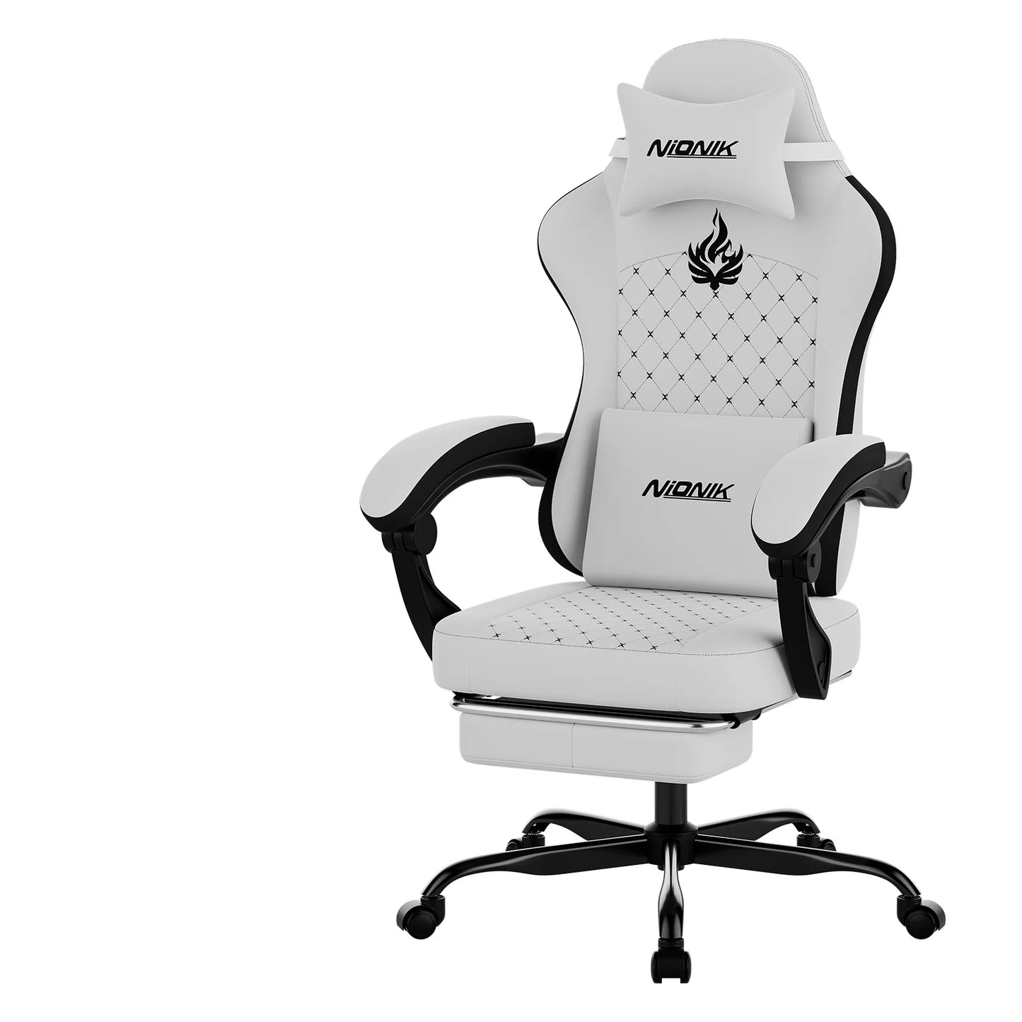 Gaming Chair with Footrest, Ergonomic Computer Chair with Headrest and Lumbar Support,Office Chair with Linkage Armrests