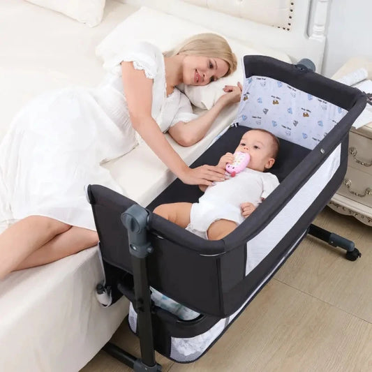 Swing Baby Bassinet Swing Bedside Crib As Well As Manually Swinging Crib Bed 3-in-1 Portable Crib for Newborns and Baby