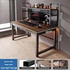 Small Bedroom Study Desk Hutch All in One Combination Desktop Computer Hole Board Gaming Table
