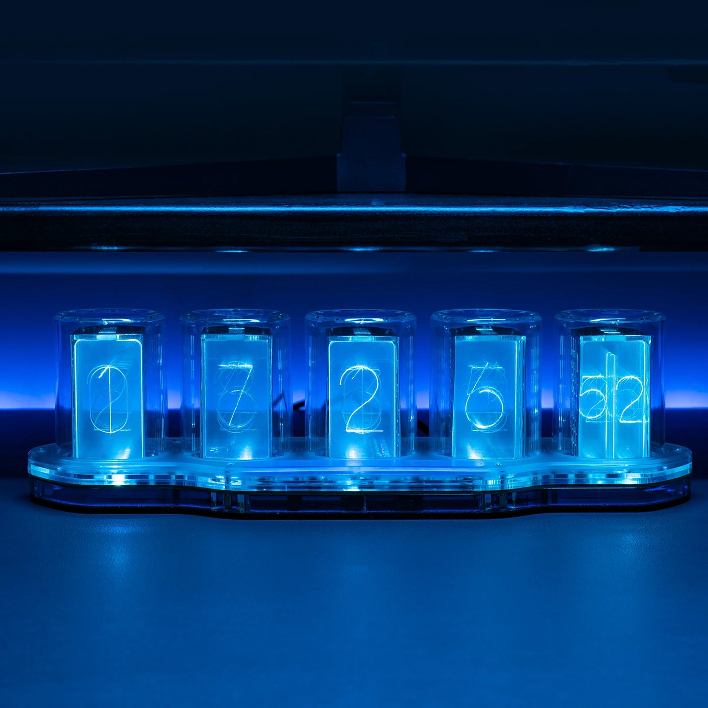 LED Light Nixie Tube Clock Simulation Gift Digital RGB 7 Colors 6 Display Modes Acrylic Glow Home Gaming Table Decoration Timer