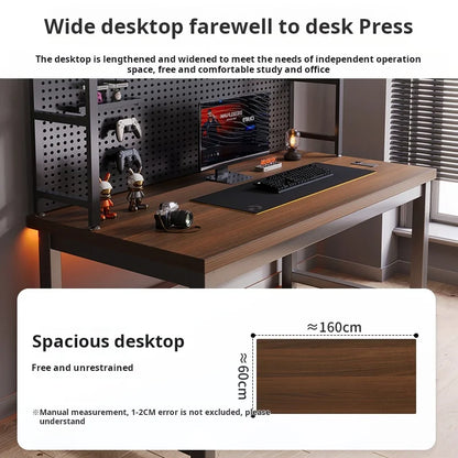 Small Bedroom Study Desk Hutch All in One Combination Desktop Computer Hole Board Gaming Table
