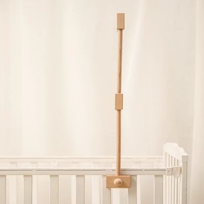 Baby Wooden Crib Mobile Bed Bell Hanging Rattle Toy Newborn Music Box Bed Bell Hanging Toys Holder Bracket Infant Crib Baby Gift