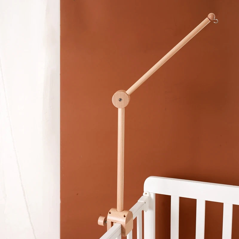 Baby Wooden Crib Mobile Bed Bell Hanging Rattle Toy Newborn Music Box Bed Bell Hanging Toys Holder Bracket Infant Crib Baby Gift