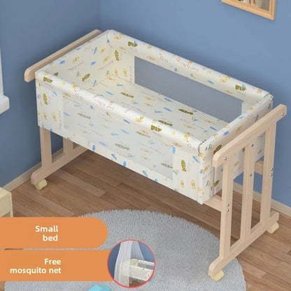 85Cm long simple solid wood baby crib