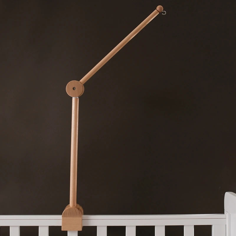 Baby Wooden Crib Mobile Bed Bell Hanging Rattle Toy Newborn Music Box Bed Bell Hanging Toys Holder Bracket Infant Crib Baby Gift