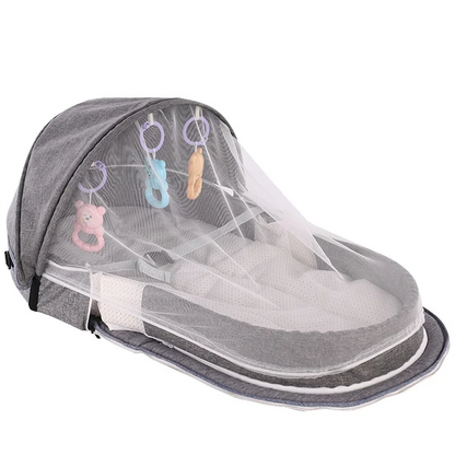 Portable Folding Baby Crib With Net And Awning Nest Baby Bed For Camping Infant Bed Bassinet For Baby