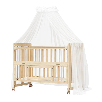 New Fashion 5 in 1 Multifunctional Solid Wood Foldable Baby Cot Adjustable Next to Me Baby Bed Crib