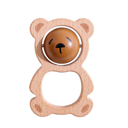 1Pc Customized Baby Teether Wooden Bracelet Crochet Rattle Toys BPA Free Crochet Lemon Bunny Rodent Rattle Newborn Toys Gift