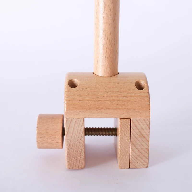 Baby Wooden Crib Mobile Bed Bell Hanging Rattle Toy Newborn Music Box Bed Bell Hanging Toys Holder Bracket Infant Crib Baby Gift
