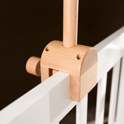 Baby Wooden Crib Mobile Bed Bell Hanging Rattle Toy Newborn Music Box Bed Bell Hanging Toys Holder Bracket Infant Crib Baby Gift