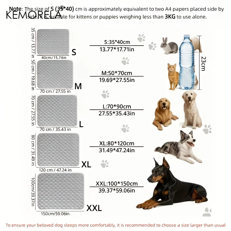 KEMORELA 1PC A Pet Cooling Pad Ceiling Washable And Anti Slip Bottom Large Dog Cooling Bed And Cat Ice Pad Cooling Pad For Pets