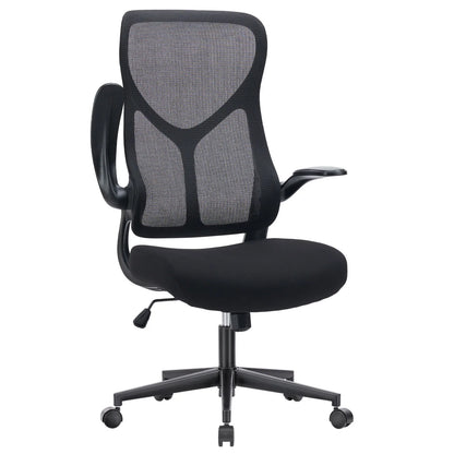 JHK Mesh Lumbar Support Office Desk Computer Chair Ergonomic High Back Swivel Rolling Gaming Chairs With Wheels And Flip-up Arms