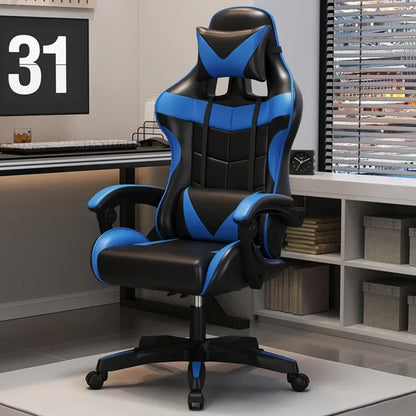 Professional Gaming Chair for PC with Adjustable Headrest and Lumbar Support, Suitable for Home and Internet Cafe