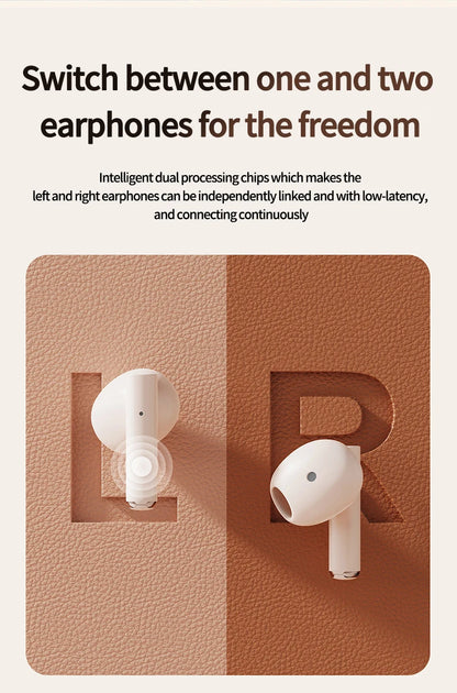 Q86 Bluetooth 5.3 Wireless Headphones Power LED Digital Display 24hours Endurance HiFi Gaming Headsets Waterproof Sports Earbuds
