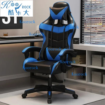 Professional Gaming Chair for PC with Adjustable Headrest and Lumbar Support, Suitable for Home and Internet Cafe