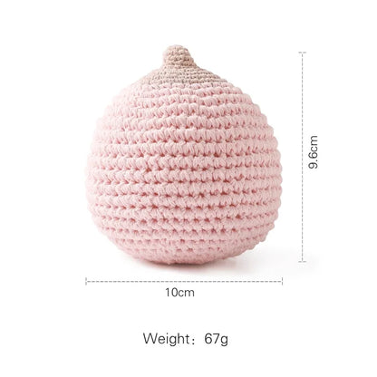 1Pc Customized Baby Teether Wooden Bracelet Crochet Rattle Toys BPA Free Crochet Lemon Bunny Rodent Rattle Newborn Toys Gift