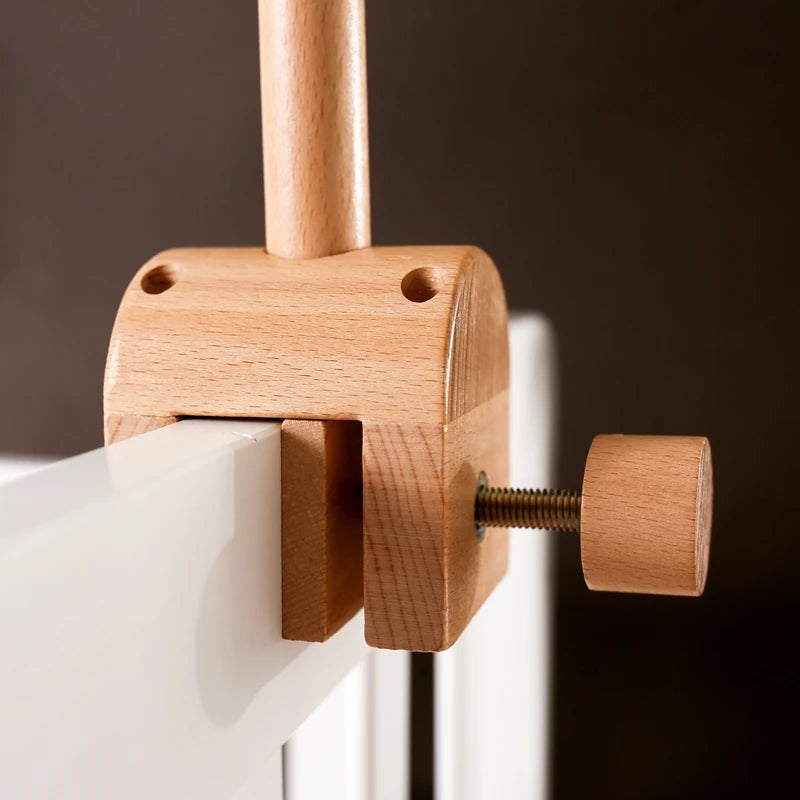 Baby Wooden Crib Mobile Bed Bell Hanging Rattle Toy Newborn Music Box Bed Bell Hanging Toys Holder Bracket Infant Crib Baby Gift