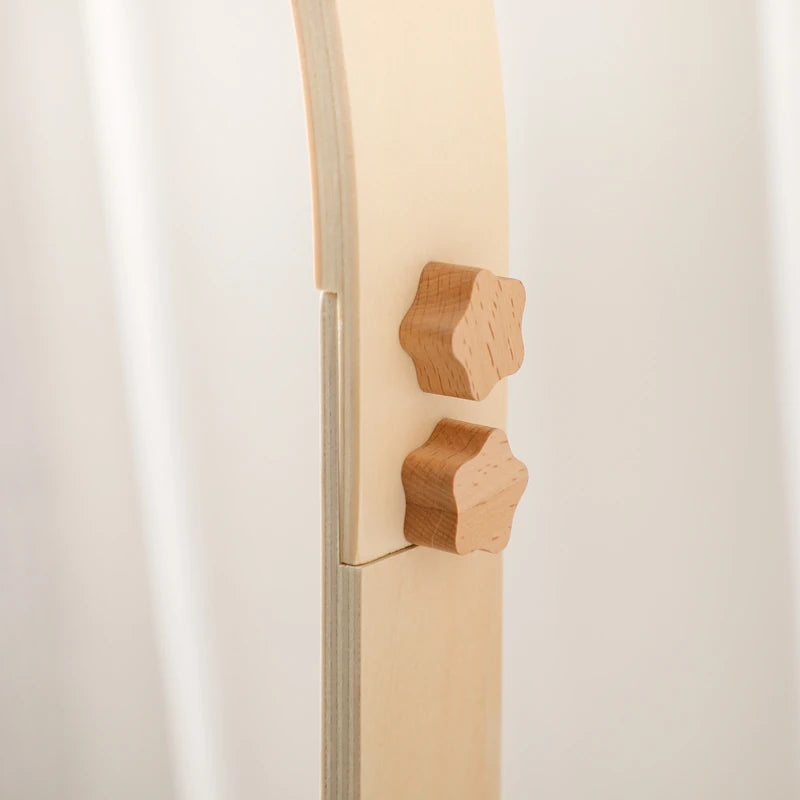 Baby Wooden Crib Mobile Bed Bell Hanging Rattle Toy Newborn Music Box Bed Bell Hanging Toys Holder Bracket Infant Crib Baby Gift