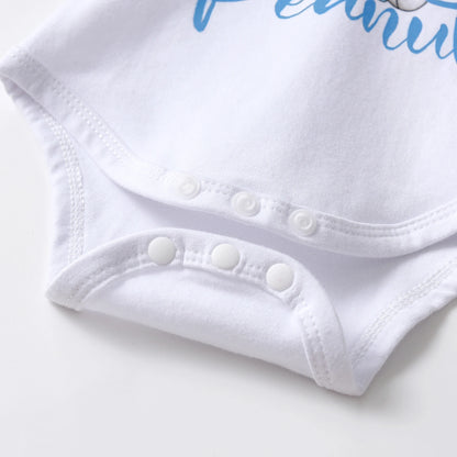 Newborn Baby Boy Clothes Infant Boys Long Sleeve Cartoon Elephant Print Romper Pants Hat 3pcs Outfits Set