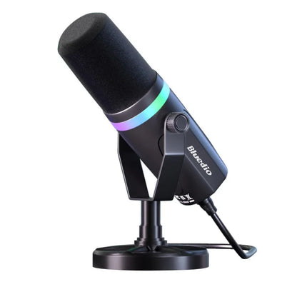 Bluedio S3000 USB/XLR Dynamic Microphone With Headphone Jack/RGB/Mute for Mixer PC Gaming Recording Streaming PS5/4 AmpliGame