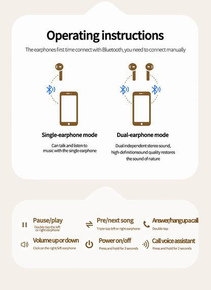 Q86 Bluetooth 5.3 Wireless Headphones Power LED Digital Display 24hours Endurance HiFi Gaming Headsets Waterproof Sports Earbuds