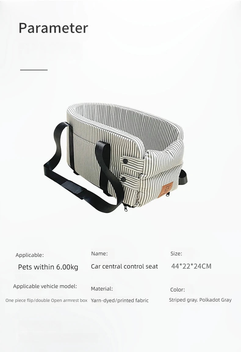 Car Center Console Pet Safety Seat Dog Bed Mat Cat Mat Car Supplies Portable Travel Rest for Dogs And Cats