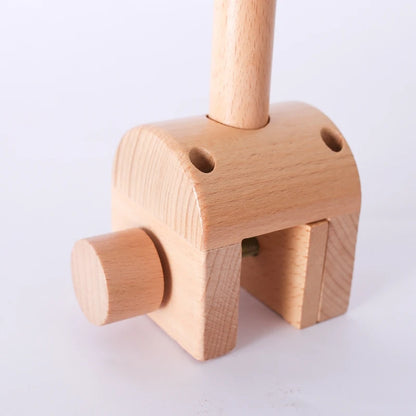 Baby Wooden Crib Mobile Bed Bell Hanging Rattle Toy Newborn Music Box Bed Bell Hanging Toys Holder Bracket Infant Crib Baby Gift