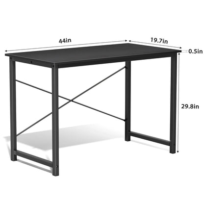 JHK Computer Office Desk Writing Study Office Gaming Table Modern Simple Style Compact Metal Frame Wood Tabletop Easy Assembly