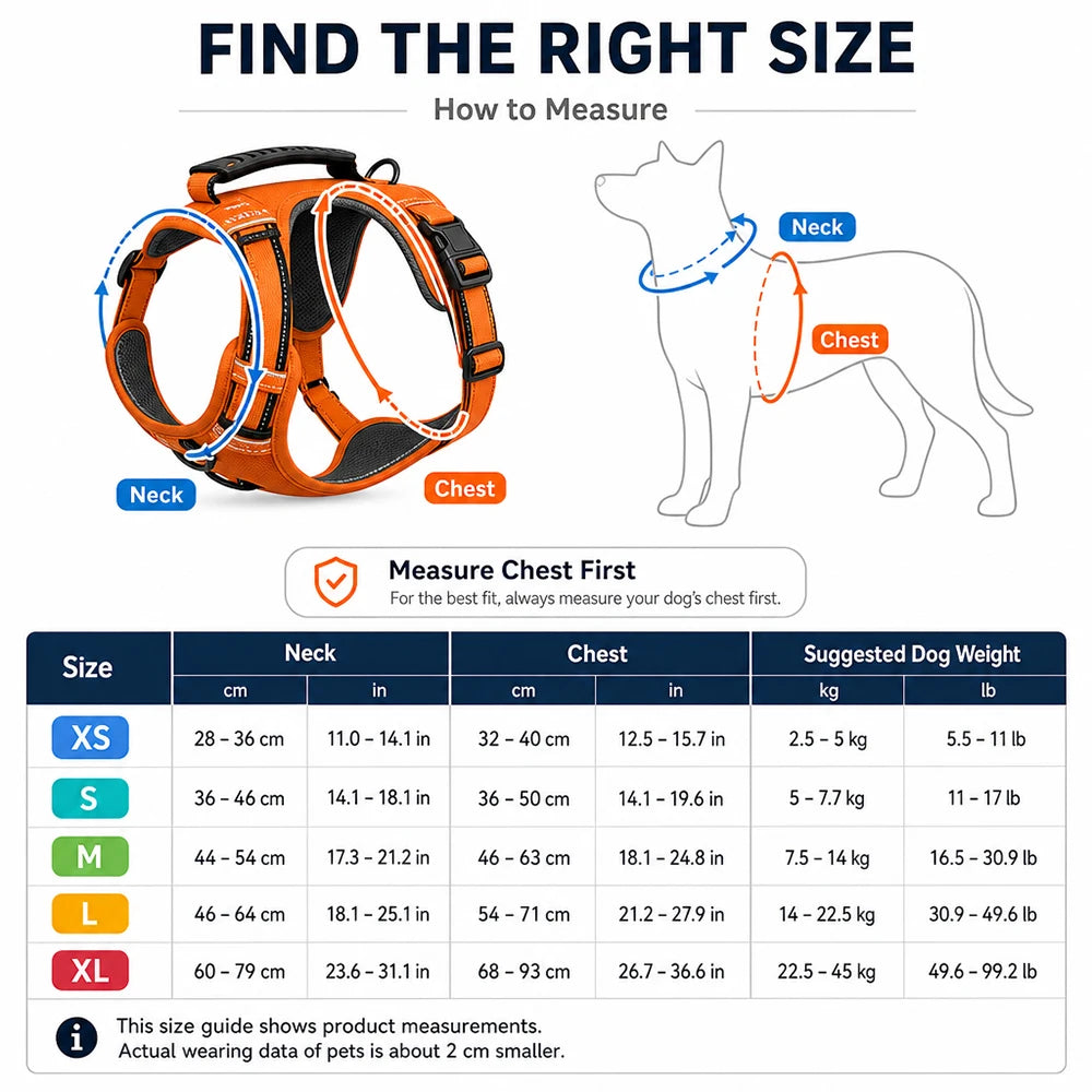 Adjustable Reflective Dog Harness Breathable Pet Vest with Handle Tactical Chest Strap Harness for Outdoor Use Puppy Supplies
