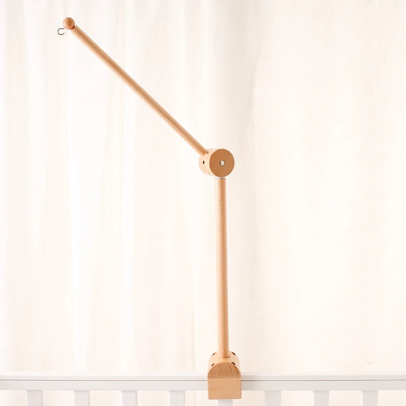 Baby Wooden Crib Mobile Bed Bell Hanging Rattle Toy Newborn Music Box Bed Bell Hanging Toys Holder Bracket Infant Crib Baby Gift