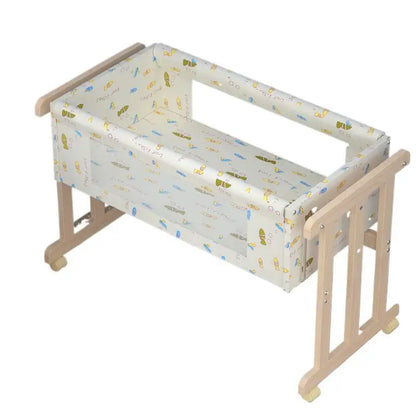 85Cm long simple solid wood baby crib