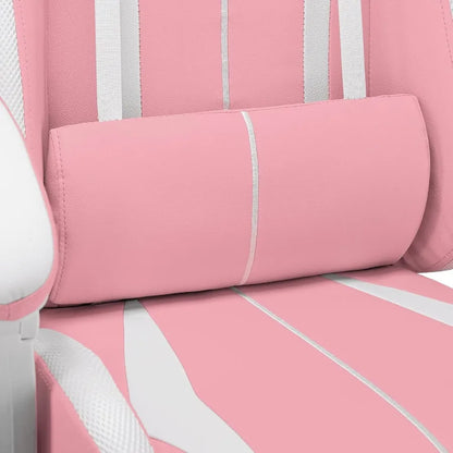 Pink Gaming Chair with Speakers and Led Lights Massage Video Game Chair with Footrest Reclining Computer Gaming Chair for Girls