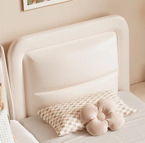 Solid Wood Children's Splicing Bed Crib with Wide Guardrail Cartoon Splicing Bed Boy Girl Bed