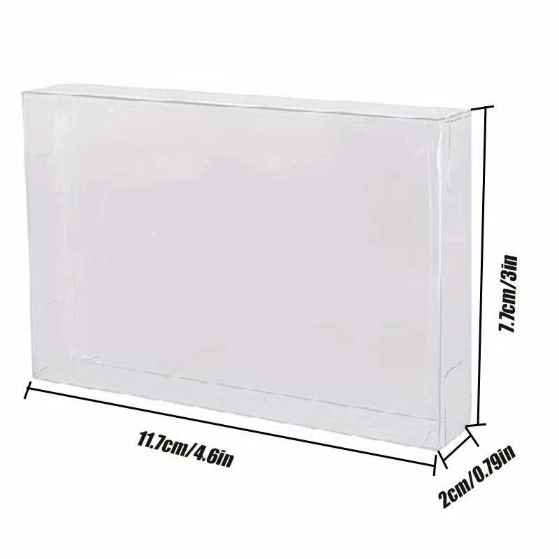For N64 gaming cartridge case - ultra-thin 0.3mm PET protective case, vintage gaming collection | transparent | moisture-proof